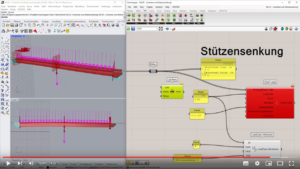 Teil 20 - Linienlast und Stützensenkung mit Grasshopper: Parametrische Spannbetonbrücke