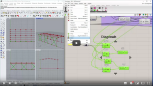 Teil 4 - Die Diagonalen: Stahlhallen Konfigurator mit Grasshopper + SOFiSTiK