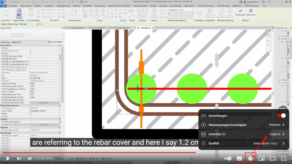 Reinforcement with Revit and SOFiSTiK